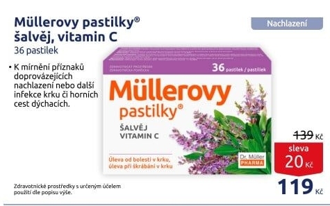 Müllerovy pastilky při nachlazeníDr. Müller Pharma