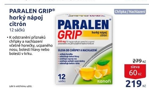 Nápoj horký Paralen Grip