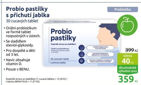 Probiotika pastilky Benu