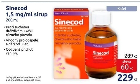 Sirup proti kašli Sinecod