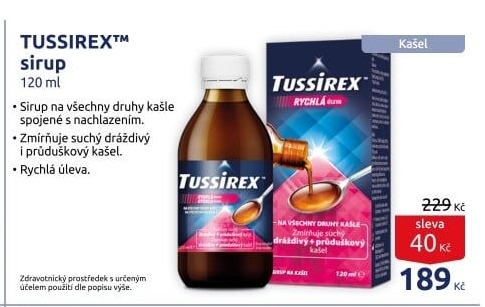 Sirup proti kašli Tussirex