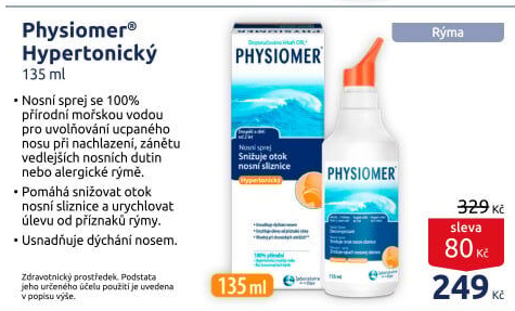 Sprej nosní Hypertonic Physiomer