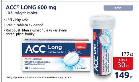 Šumivé tablety na vykašlávání Long ACC