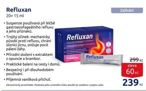 Suspenze na léčbu refluxu Refluxan