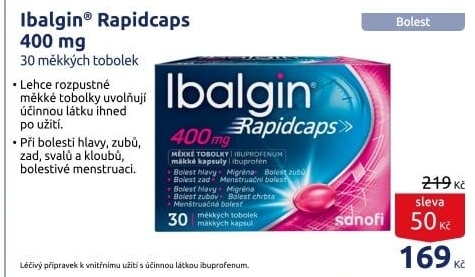 Tablety proti bolesti Rapidcaps Ibalgin