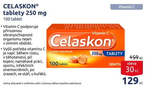 Tablety Vitamín C Celaskon