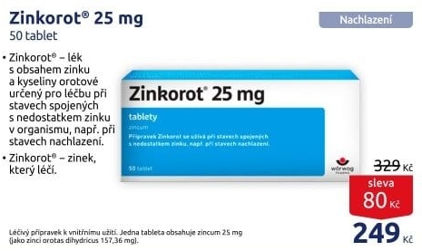 Tablety Zinkorot