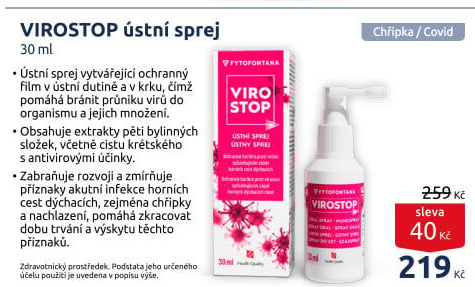 Ústní sprej Virostop Fytofontana