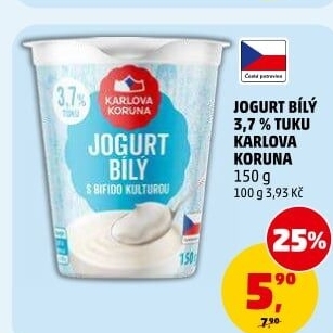 Bílý jogurt Karlova Koruna