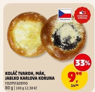 Koláč s náplní Karlova Koruna