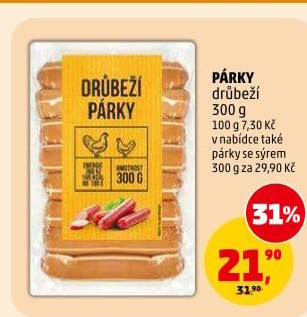 Párky drůbeží