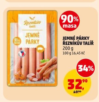 Párky jemné Řezníkův talíř
