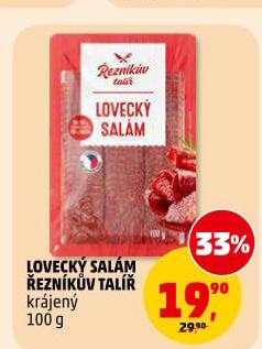 Salám lovecký Řezníkův talíř