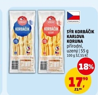 Sýr Korbáčky Karlova Koruna