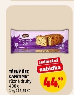 Třený řez Cafétime