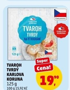 Tvaroh tvrdý Karlova Koruna