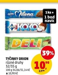 Tyčinky čokoládové Orion