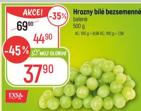 Hrozny bílé bezsemenné