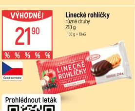Rohlíčky linecké Klasa Pekárny a cukrárny Klatovy
