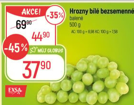 Hrozny bílé bezsemenné