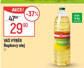 Olej řepkový Váš Výběr