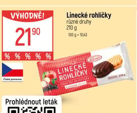 Rohlíčky linecké Klasa Pekárny a cukrárny Klatovy
