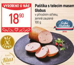 Paštika s telecím masem Globus