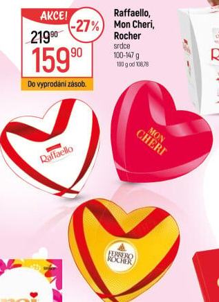 Bonboniéra srdce Raffaello Ferrero