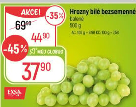 Hrozny bílé bezsemenné