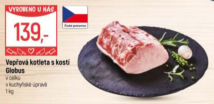 Kotleta vepřová s kostí Globus