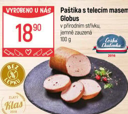 Paštika s telecím masem Globus