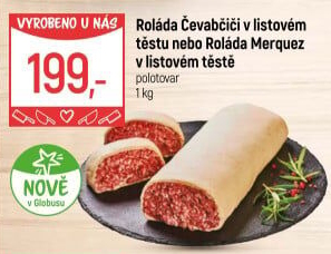 Roláda Čevabčiči v listovém těstu