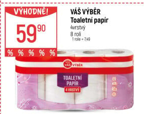 Toaletní papír 4vrstvý Váš Výběr