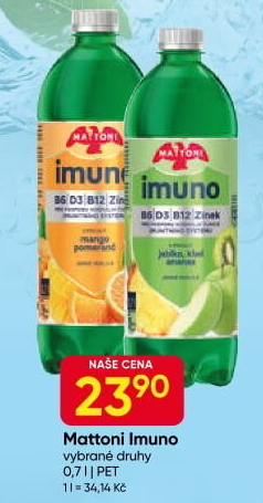 Ochucená voda Mattoni Imuno