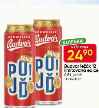 Pivo světlý ležák 12° Budweiser Budvar