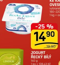 Bílý jogurt řecký 0% Milko