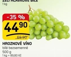 Hrozny bílé bezsemenné