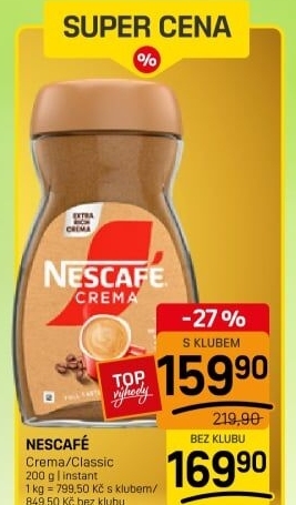 Instantní káva Nescafé Crema