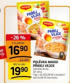 Instantní polévka Přidej vejce Maggi