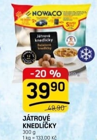 Knedlíčky játrové mražené Nowaco