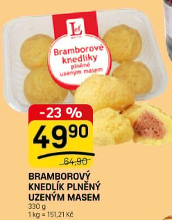 Knedlíky bramborové s uzeným masem Lef