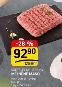 Mělněné maso mix Kostelecké uzeniny