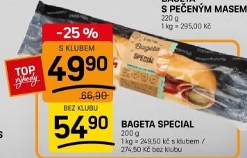 Obložená bageta Lahůdky Vavřík