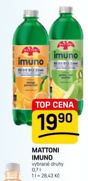 Ochucená voda Mattoni Imuno