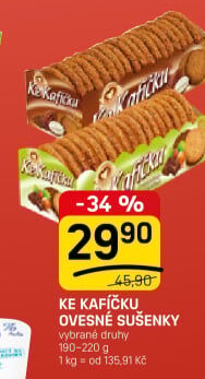Ovesné sušenky Ke kafíčku