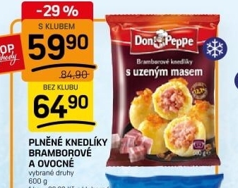 Plněné knedlíky mražené Don Peppe