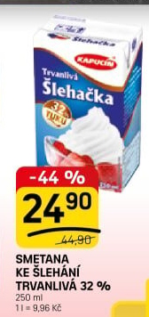 Smetana ke šlehání Kapucín 32%
