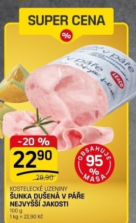 Šunka dušená nejvyšší jakosti LE&amp