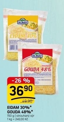 Sýr Gouda 48% strouhaná Dr.Halíř