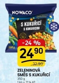 Zeleninová směs s kukuřicí mražená Nowaco